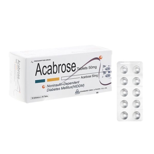 Acabrose 50mg Standard Chem & Pharm 10 vỉ x 10 viên