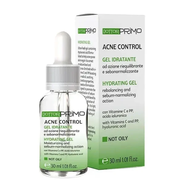 Acne Control Hydrating Gel DottorPrimo 30ml - Dưỡng ẩm, giảm mụn, mờ thâm