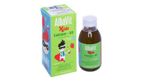 Siro Albavit Kids Calcium + D3 hỗ trợ tăng chiều cao