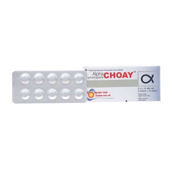 Alphachymotrypsine Choay Sanofi, Hộp 2 vỉ x 15 viên