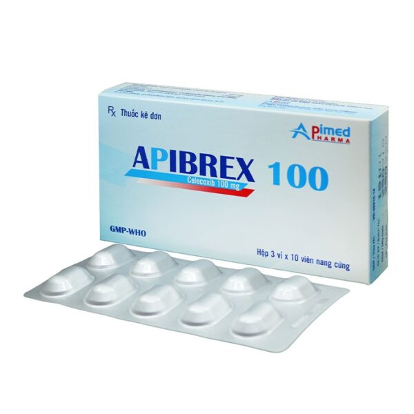 Apibrex 100mg Apimed 3 vỉ x 10 viên