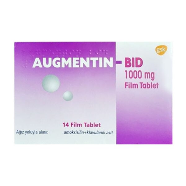 Augmentin BID 1000mg Gsk 2 vỉ x 7 viên