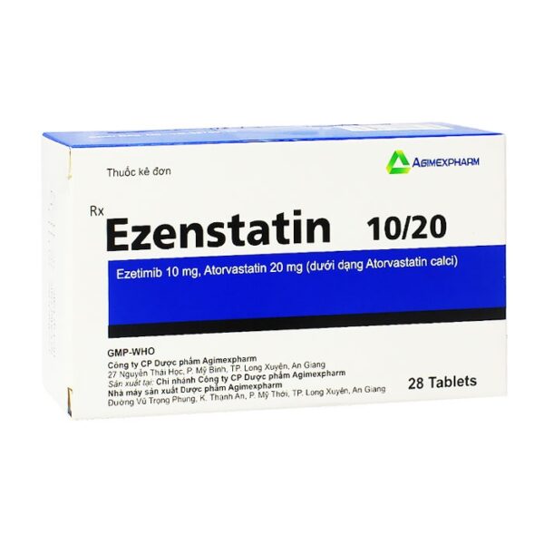 Azenstatin 10/20 Agimexpharm 4 vỉ x 7 viên