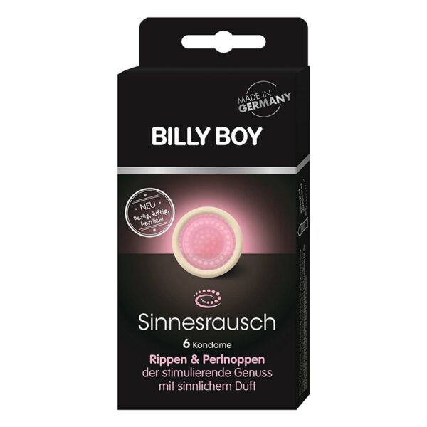 Bao Cao Su Billy Boy Sinnenrausch Gân, Hạt Nổi, Hương Thơm, 6 Cái