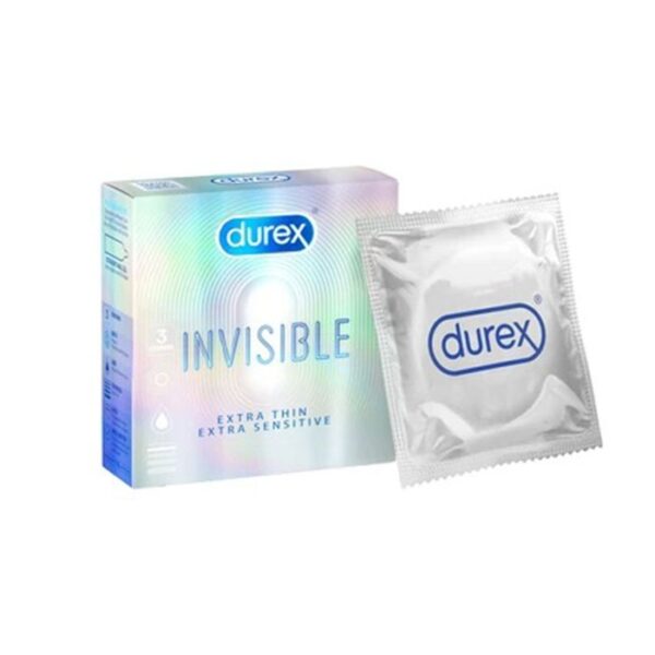 Bao cao su Durex Invisible Extra Thin, Hộp 3 cái