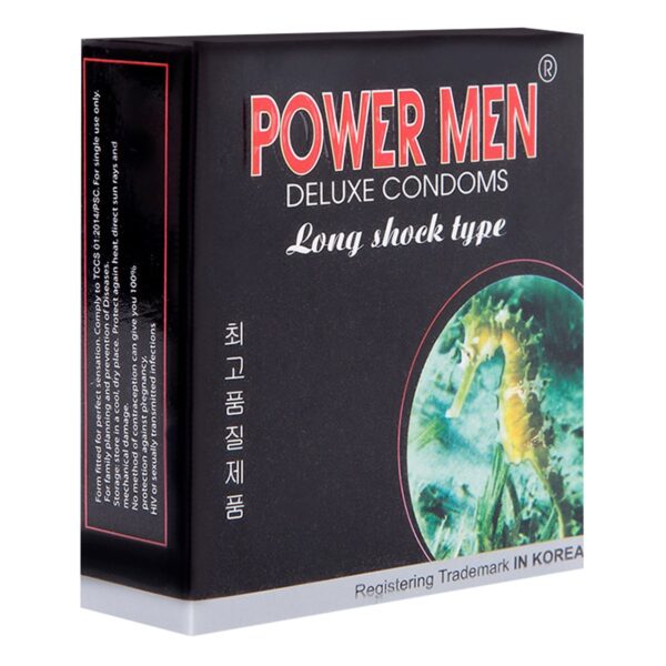 Bao Cao Su Powermen Long Shock Cá Ngựa, Hộp 3 Cái