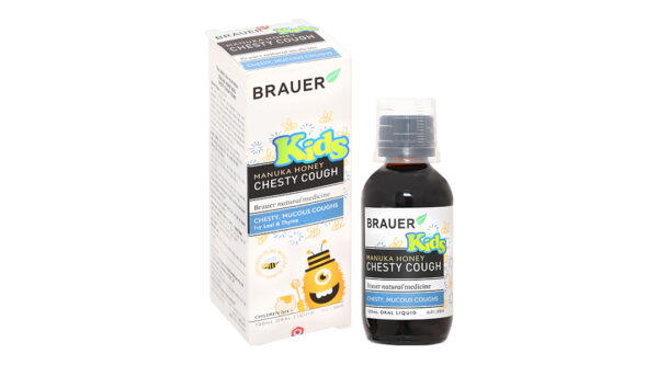 Siro Brauer Kids Manuka Honey Chesty Cough hỗ trợ giảm ho