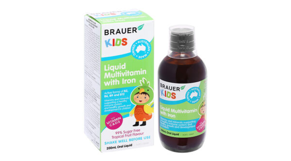 Siro Brauer Kids Liquid Multivitamin With Iron bổ sung vitamin cho bé