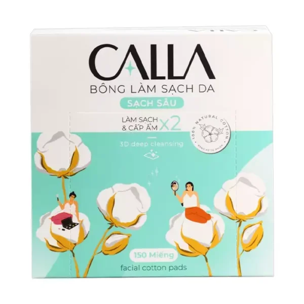 Calla 3D Deep Cleansing 150 miếng - Bông làm sạch da