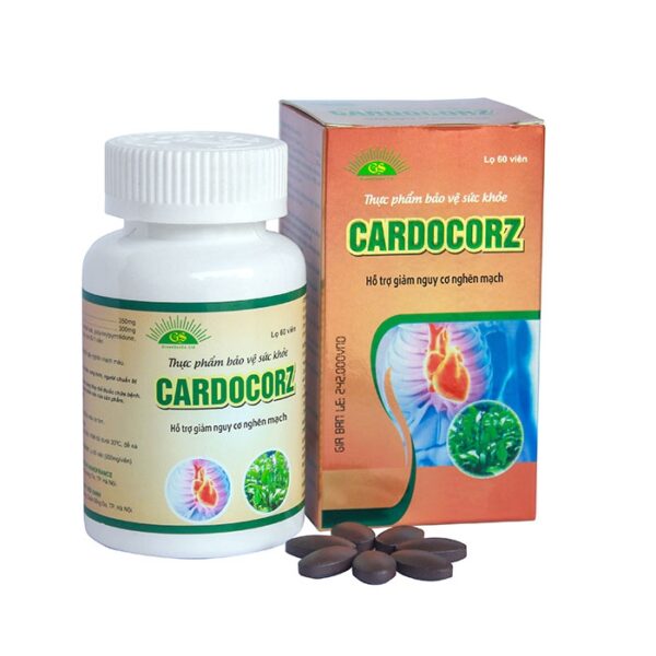 Tpbvsk giúp tăng cường lưu thông khí huyết Cardocorz, Chai 60 viên