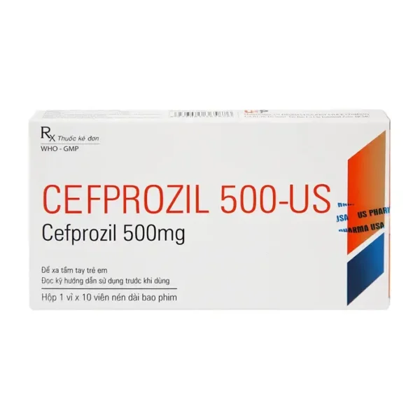 Cefprozil 500mg USP, Hộp 10 viên