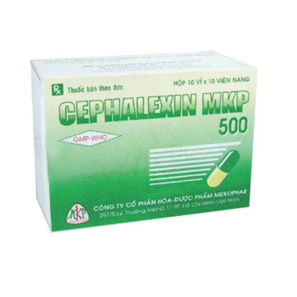 Thuốc Cephalexin MKP 500mg, Hộp 100 viên