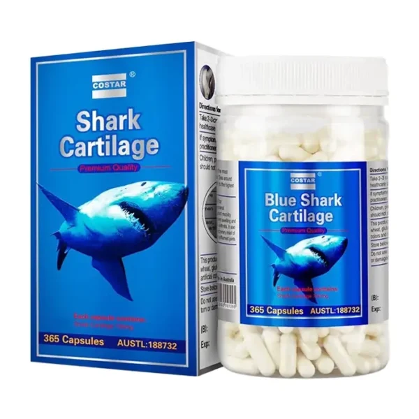 Sụn cá mập Costar  Shark Cartilage 750mg | Hộp 365 viên