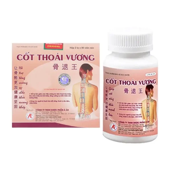 Cốt Thoái Vương Á Âu 2 lọ x 90 viên - Viên uống hỗ trợ thoái hóa cột sống