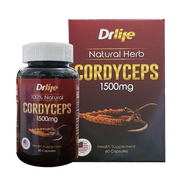 Đông Trùng Hạ Thảo Drlife Cordyceps 1500mg, Chai 60 viên