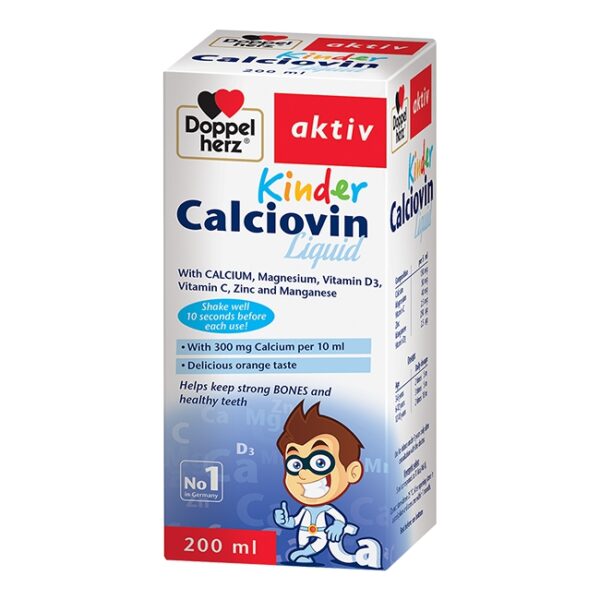 Tpbvsk giúp bé cao lớn Doppelherz Kinder Calciovin Liquid