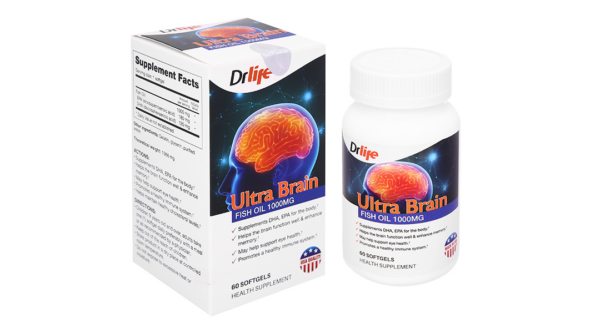 Drlife Ultra Brain hỗ trợ sức khỏe tim mạch, não bộ, thị lực