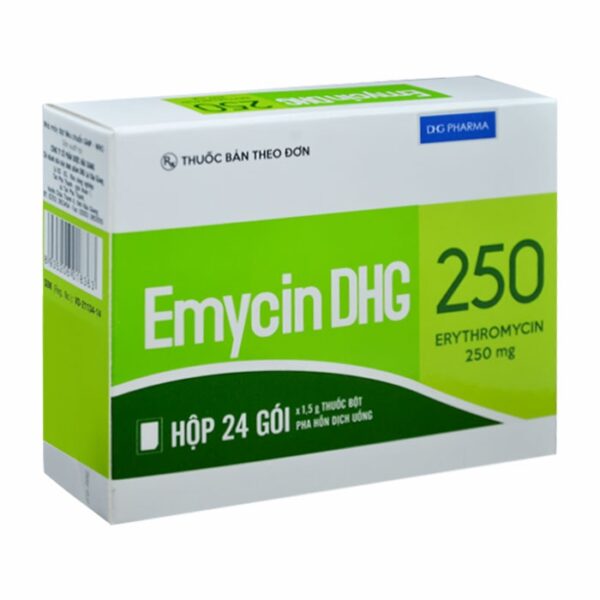 Thuốc kháng sinh Emycin DHG 250mg, Hộp 24 gói