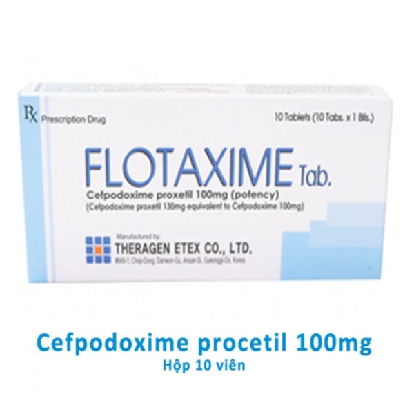 FLOTAXIME  Cefpodoxime 100mg, Hộp 10 viên