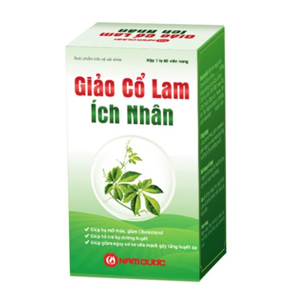 Giảo cổ lam ích nhân Nam Dược 60 viên - Viên uống hỗ trợ giảm Cholesterol