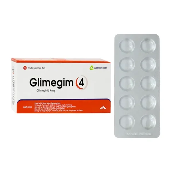 Glimegim 4mg Agimexpharm 6 vỉ x 10 viên