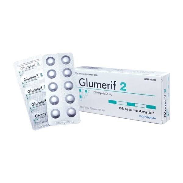 Glumerif 2mg DHG 3 vỉ x 10 viên