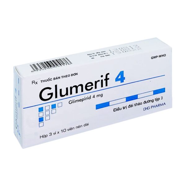 Glumerif 4mg DHG 3 vỉ x 10 viên