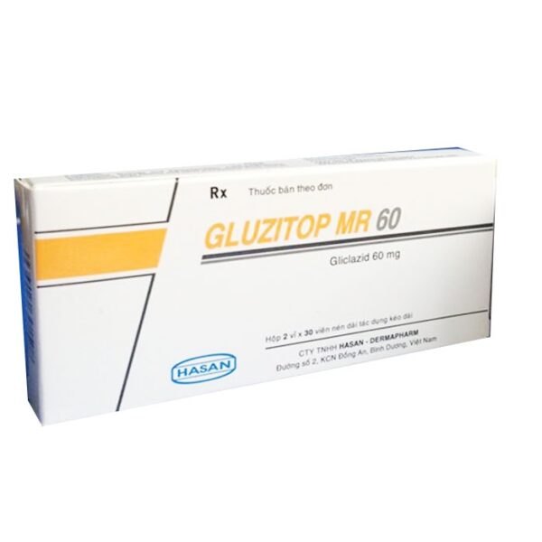 Hasan Gluzitop MR 60mg, Hộp 60 viên