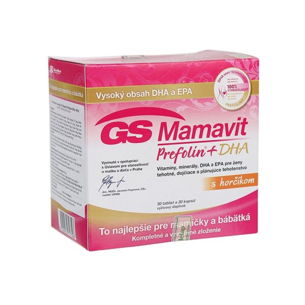 Tpbvsk bổ sung cho bà bầu GS Mamavit Prefolin + DHA, Hộp 60 viên