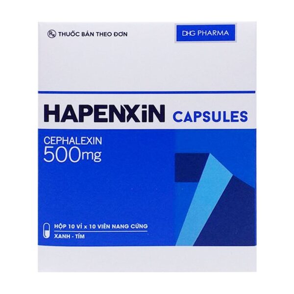 Hapenxin 500mg DHG (Xanh - tím) 10 vỉ x 10 viên