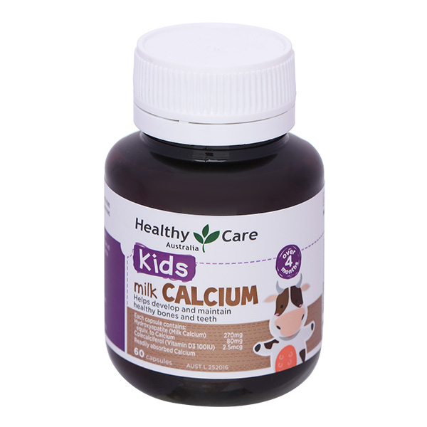 Healthy Care Kids Milk Calcium hỗ trợ xương và răng chắc khỏe