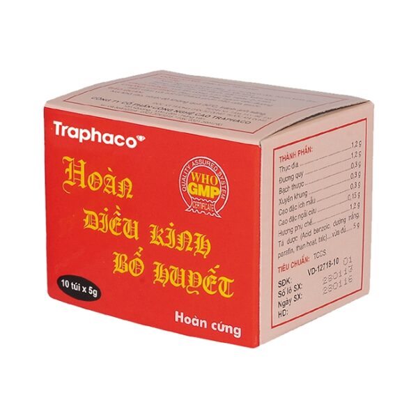 Traphaco Hoàn điều kinh bổ huyết, Hộp 10 túi x 5gr