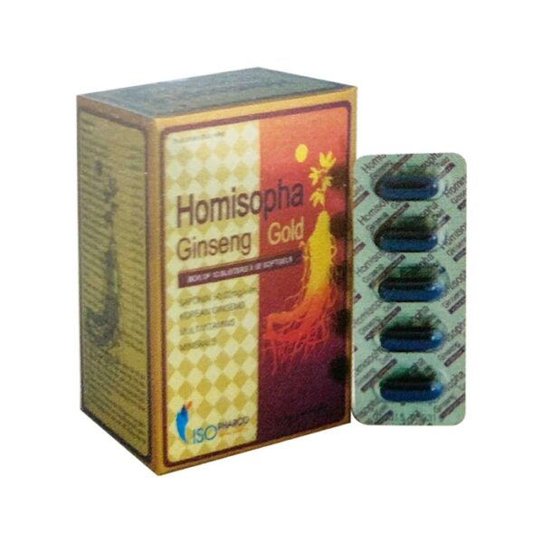 Tpbvsk Isopharco Homisopha Ginseng Gold, Hộp 60 viên