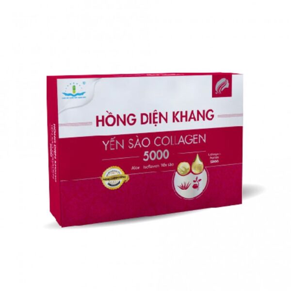 Tpbvsk Hồng Diện Khang yến sào Collagen, Hộp 2 lọ