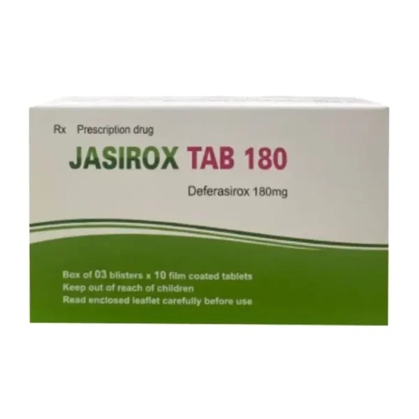 Jasirox Tab 180mg 3 vỉ x 10 viên – Thuốc thải sắt – NHÀ THUỐC MAI TUYỀN