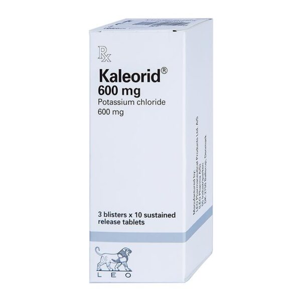 Kaleorid 600mg Leo 3 vỉ x 10 viên