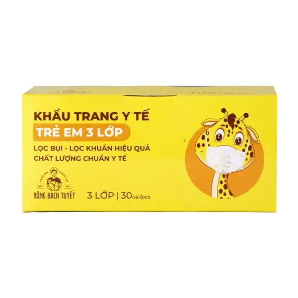 Khẩu Trang Y Tế Trẻ Em 03 lớp - BÔNG BẠCH TUYẾT