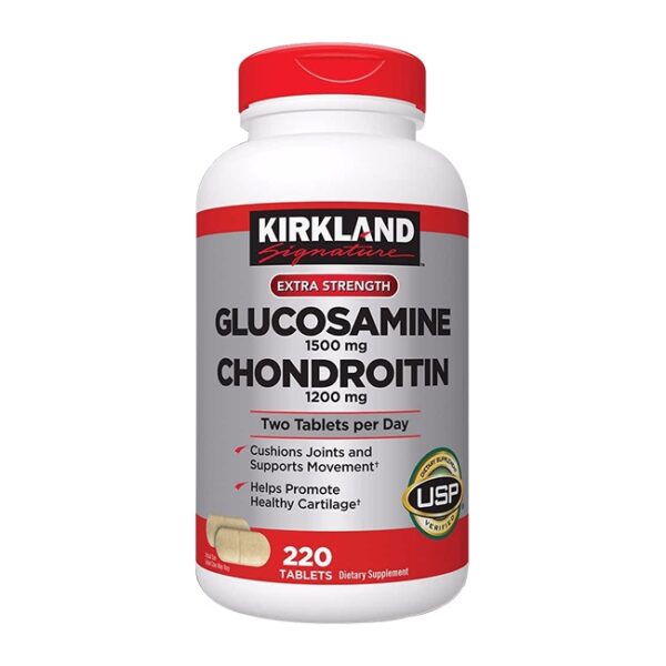 Tpbvsk Xương khớp Kirkland Glucosamine 1500mg Chondroitin 1200mg, Chai 220 viên