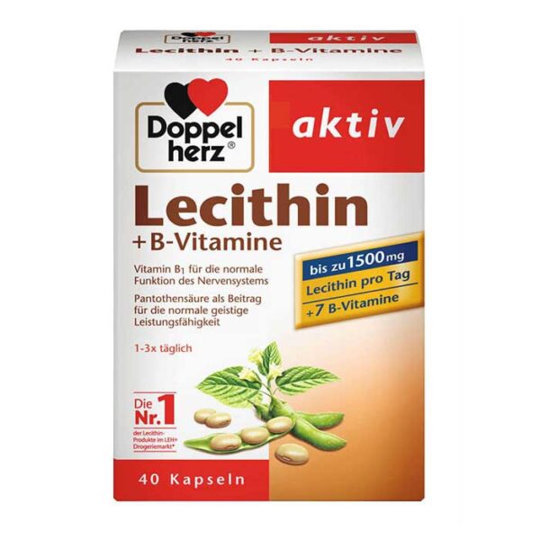 Mầm Đậu Nành Lecithin 1500mg Doppelherz, Hộp 40 viên  //