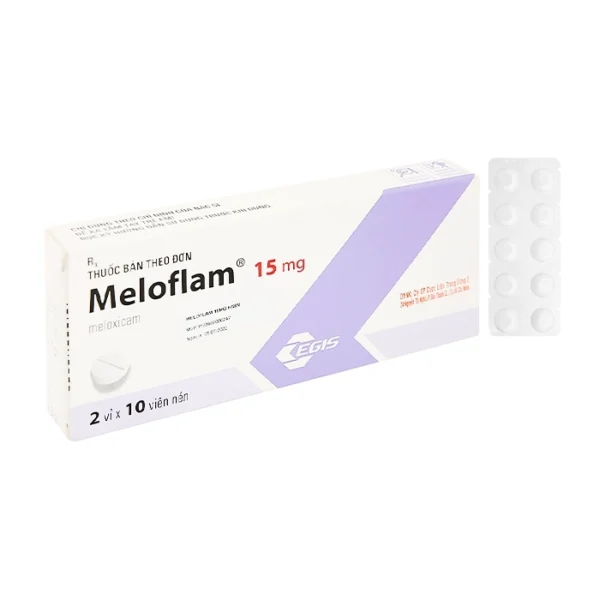 Meloflam 15mg Egis 2 vỉ x 10 viên - Giảm đau, kháng viêm xương khớp