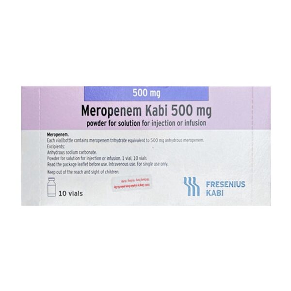 Meropenem Kabi 500mg 10 lọ x 20ml