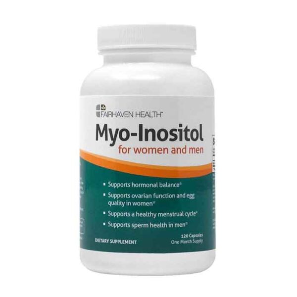 Fairhaven Health Myo-Inositol For Women And Men giúp tăng khả năng thụ thai, Chai 120 viên