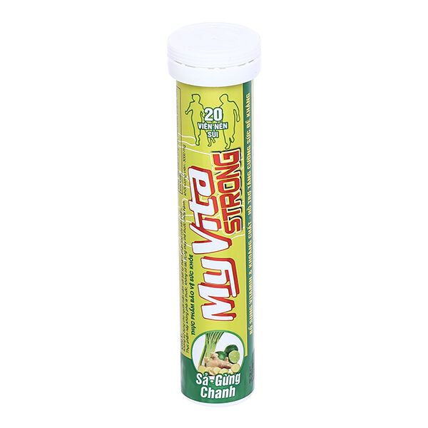 Viên sủi MyVita Strong sả gừng chanh hỗ trợ tăng đề kháng