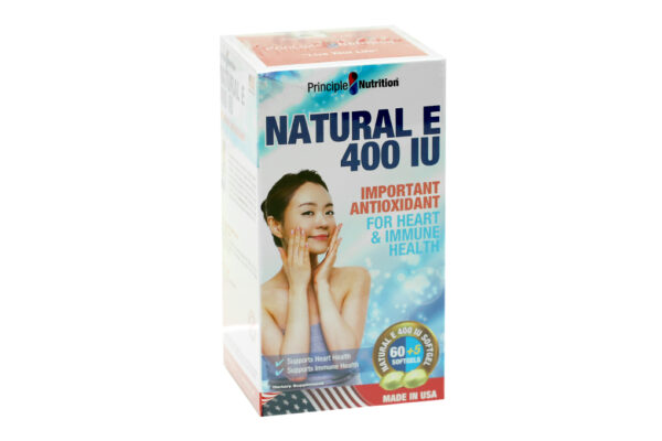 Principle Nutrition Natural E 400IU hạn chế lão hóa