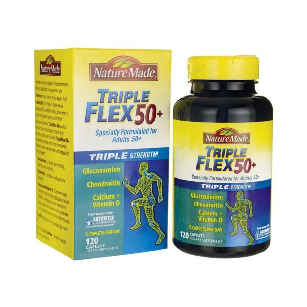 Xương khớp Nature Made Triple Flex Triple Strength 50+ | Chai 120 viên