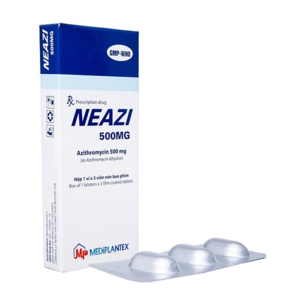 Neazi 500mg Mediplantex 1 vỉ x 3 viên