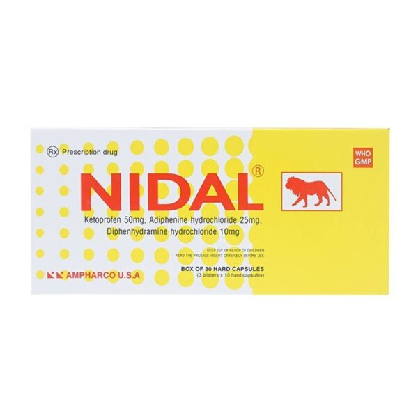 Nidal 50mg Ampharco 3 vỉ x 10 viên – Giảm đau, kháng viêm