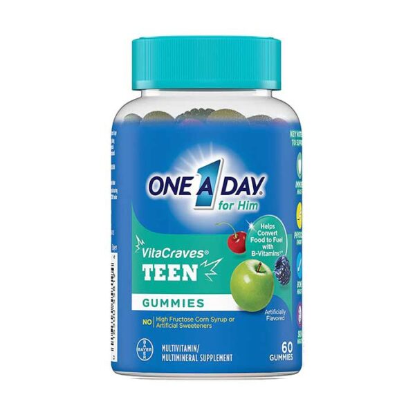 One A Day For Him VitaCraves Teen Multivitamin Gummies 60 viên