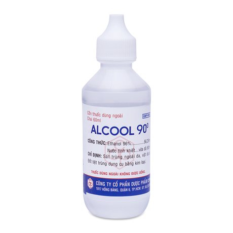 Cồn OPC Alcool 90 Trắng, Chai 60ml