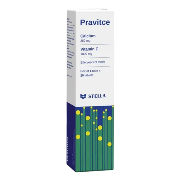 Pravitce Stella Hộp 1 tuýp x 20 viên - Bổ sung canxi và vitamin C